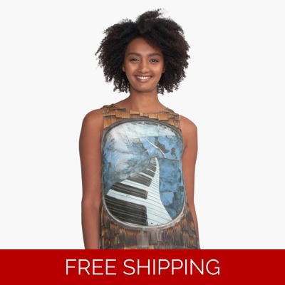 Le Studio Sleeveless Top Piano Window Shingles Full